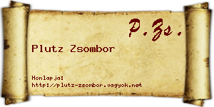 Plutz Zsombor névjegykártya